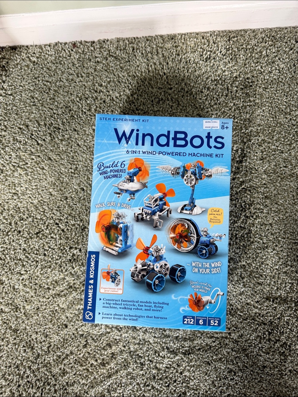 WindBots 6-in-1 Wind-Powered Machine Kit - Blue & Orange